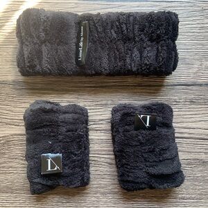 Black Fuzzy Accessories Set